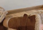 Botas marrones con borreguito, talla 35