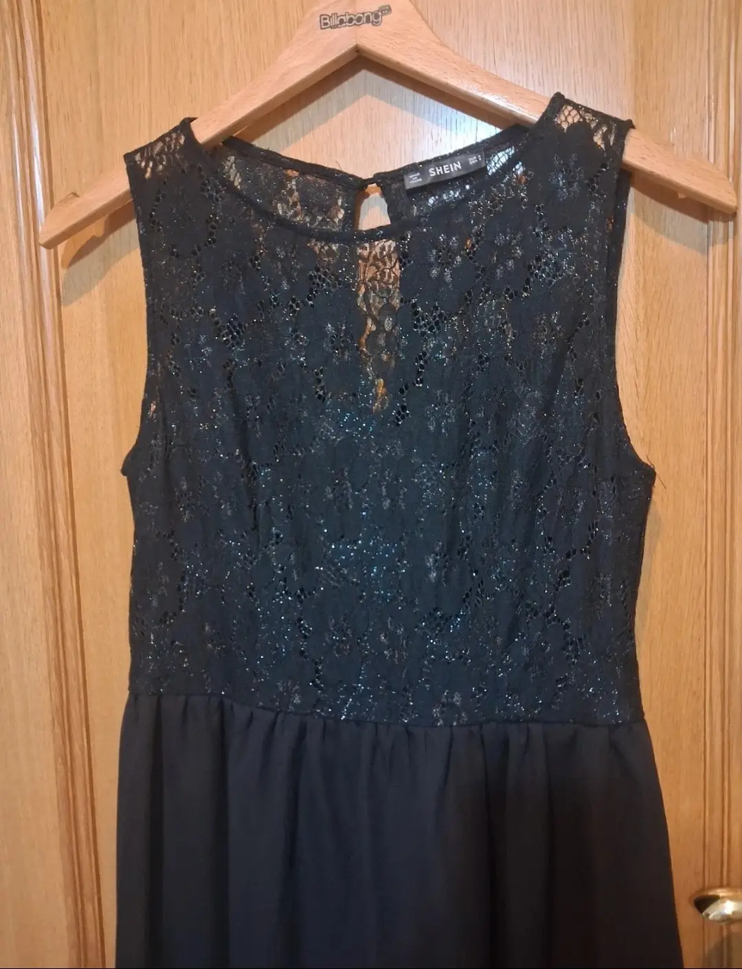 Vestido largo de encaje, shein , talla S
