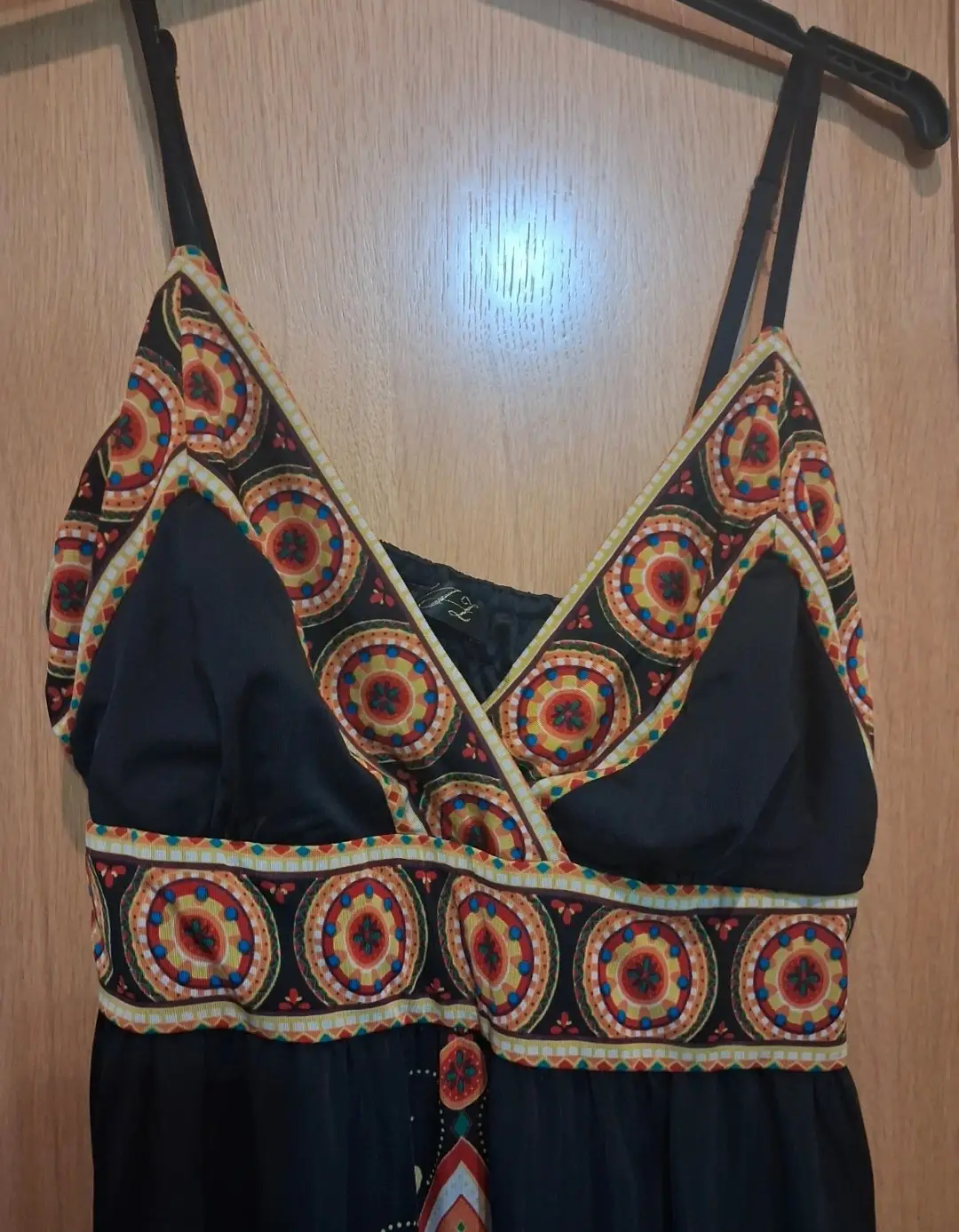 Vestido boho estampado, un uso (talla S)
