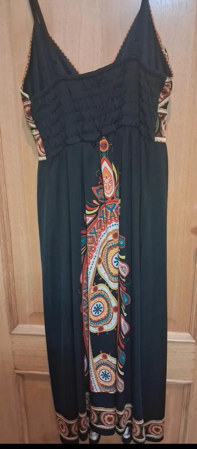 Vestido boho estampado, un uso (talla S)