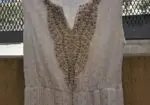 Vestido blanco de encaje, estilo boho chic, talla M