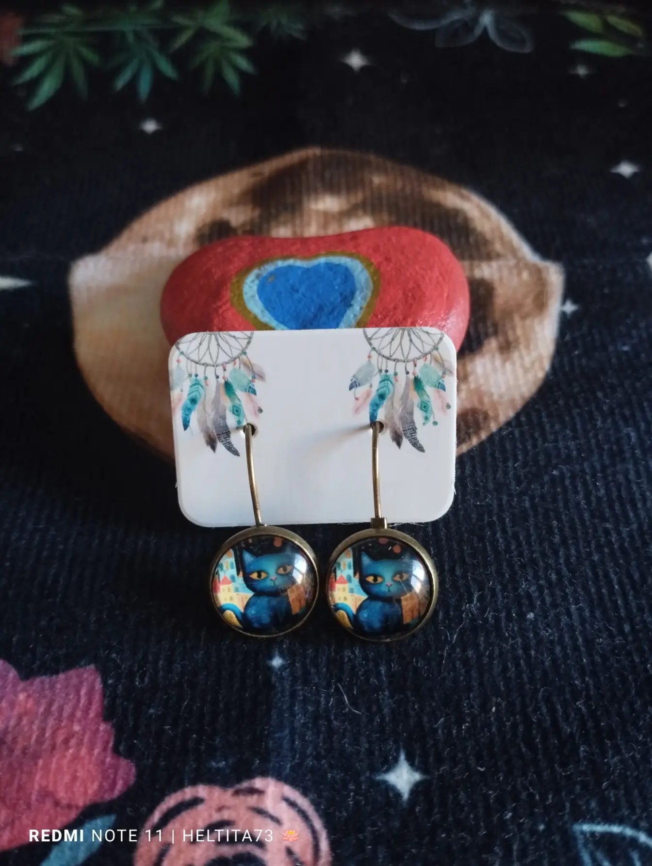 Pendientes «Gatitos azules»
