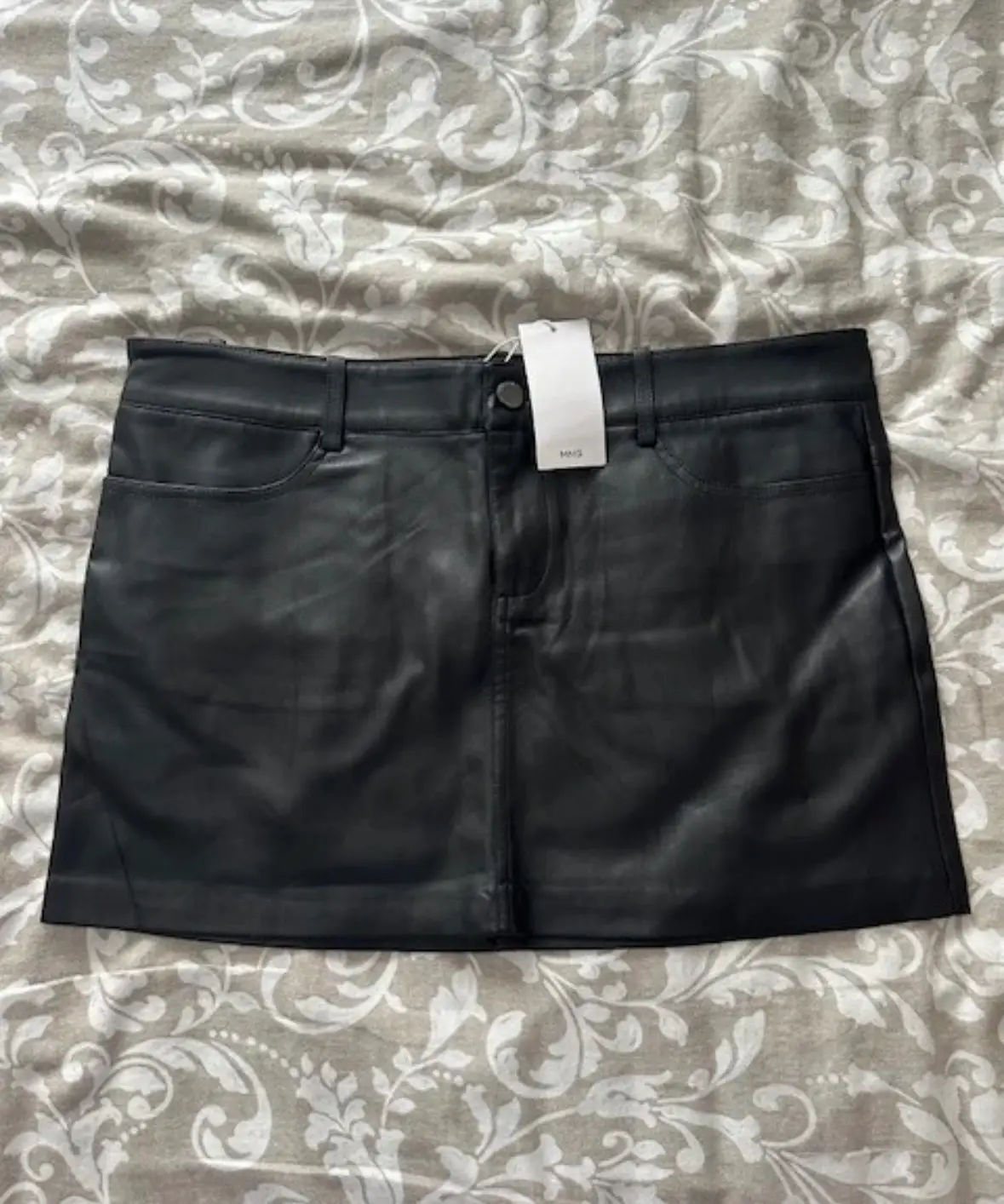 Minifalda polipiel Mango talla L