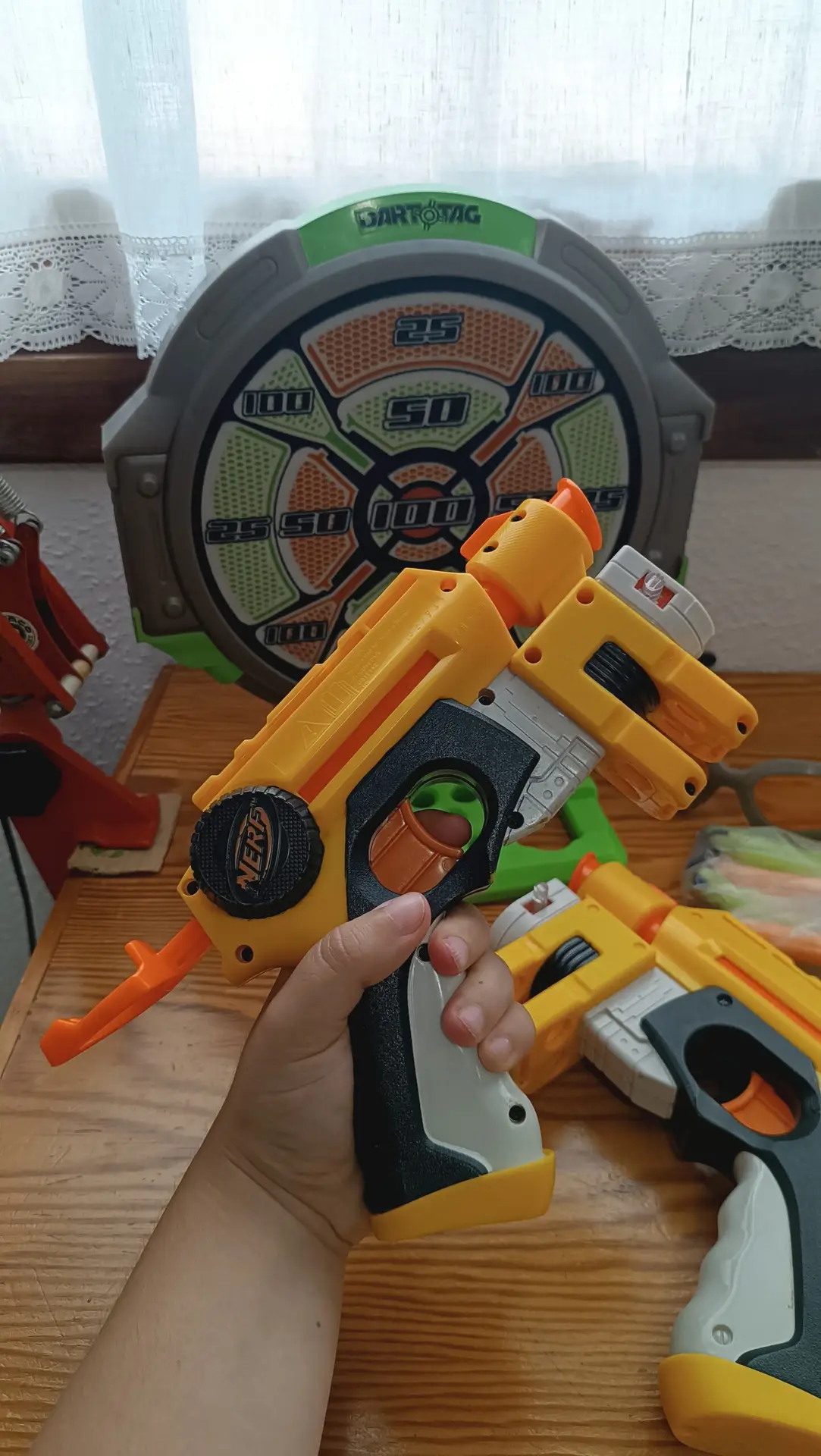 Pack Pistolas + diana Nerf
